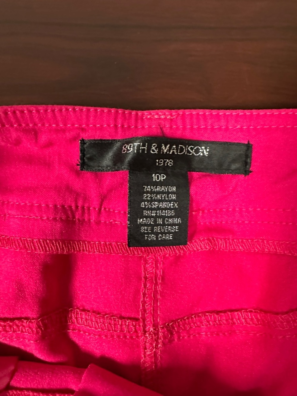 $10, 89th & Madison Hot Pink Jeans - Picture 2 of 8